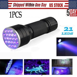 21 LED UV Flashlight Ultra Violet Tactical Black Light Mini Torch 395 Inspection