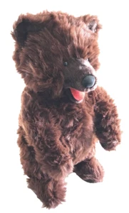 Brown Bear Stuffed Animal Plush Toy Vintage Mighty Star Spiky Fur Teddy - Picture 1 of 15