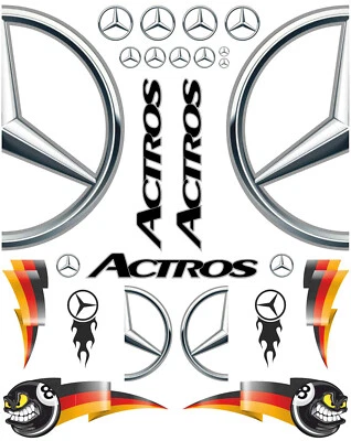 ACTROS Dekor Bogen Aufkleber Wedico 1:14,5 - 1:16 TAMIYA Sticker DECAL - Bild 1 von 3