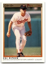 1991 O-Pee-Chee Premier Cal Ripken Jr. Baseball Cards #100