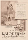 Werbung F. Wolff & Sohn, Karlsruhe - Kaloderma Sonnenbrand Creme - Anzeige 1929