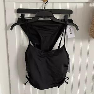 Hurley Women’s Black Tankini Ruched Side Top & Bottom Bikini Swimsuit Set Small - Picture 1 of 13