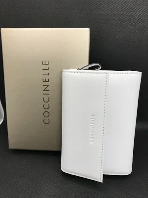 Portafoglio/Portamonete  Coccinelle In Pelle Di Vitello Saffiano Bianco - Nuovo - Immagine 1 di 4