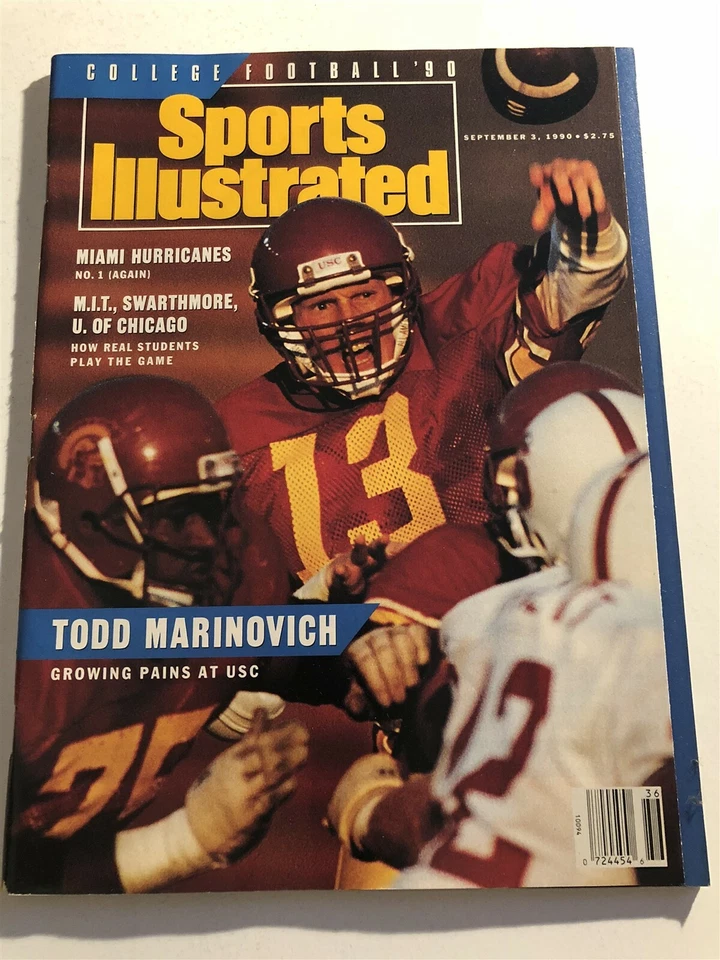 1990 Sports Illustrated USC Trojans MARINOVICH NewsStand NCAA Preview MIAMI #1 - Image 1 of 1