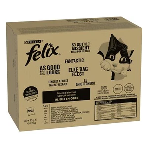 Katzenfutter nass in Gelee Sorten-Mix 120er Pack 120 x 85g - Bild 1 von 5