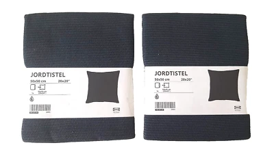 Set of 2 IKEA JORDTISTEL Gray Cushion Cover 705.307.94 grey zipper Waffle cotton - Image 1 of 4