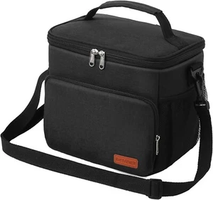 Large Insulated Lunch Box for Men & Women, Reusable 9" x 7" x 9" - Picture 1 of 5