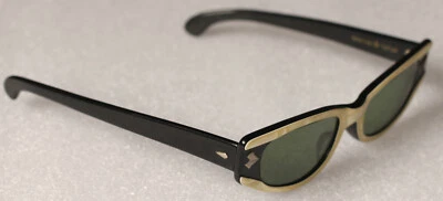 Óculos de sol vintage americano óptico Calobar C50-50 MCM preto sem perolação - Imagem 1 de 4