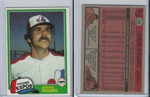 1981 Topps Baseball, #725 Steve Rogers, Expos - Picture 1 of 1