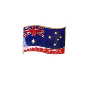 VINTAGE AUSTRALIAN FLAG SOUVENIR LAPEL HAT TIE METAL BADGE PIN BROOCH - Picture 1 of 3