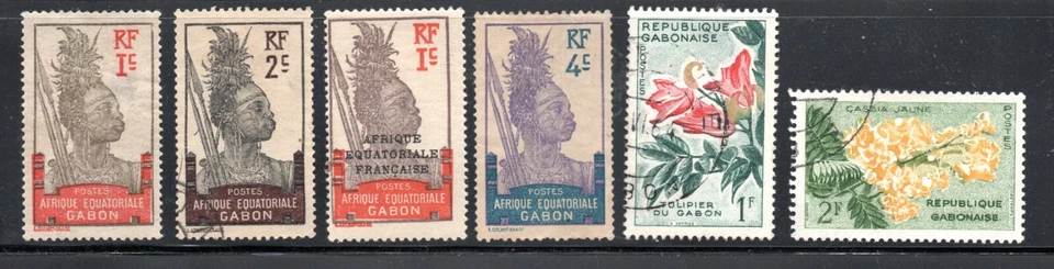 GABÓN, SERIE SELLOS DE DIVERSAS, FRANCIA (NE-517) Foto 1 de 1