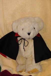 Oso de peluche articulado Vermot vintage de 15" en capa de Drácula - Imagen 1 de 2