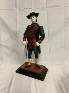 Vintage Figural Cast Iron Clock Statue Colonial Period - Picture 1 of 9