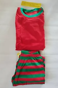 Elowel Adult Unisex Women Men Pajama Set in Red & Green Christmas Holiday New - Picture 1 of 8