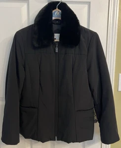 Jones  New York Black Zip Closure Jacket Size M - Picture 1 of 8