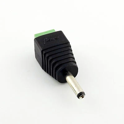 DC 3.5mm x 1.35mm Male Plug To AV Screw Video CCTV Balun Terminal Plug Connector - Image 1 of 4