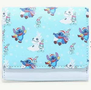 Loungefly Disney Stitch Wallet Mini Scrump Winter Holiday Christmas NEW - Picture 1 of 3