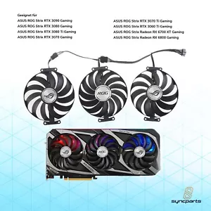 Ventilateur pour cartes vidéo ASUS Rog Strix RTX 3070 3080 RTX3080Ti CF1010U12D - Photo 1/11