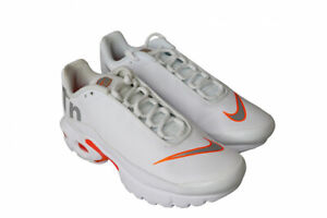 Nike Air Max Plus Tn Big Logo White Silver Orange Running Shoes Womens AR0005 