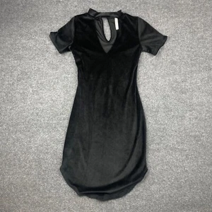 Vintage LOVE REPUBLIC Mini Keyhole Dress Women's Medium Black Made In USA - Picture 1 of 7