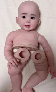 28in Handmade Reborn Doll Kit Painted Visible Veins Bald Head Newborn Girl Parts - Picture 1 of 3