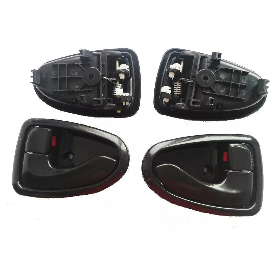 Manija de puerta delantera trasera izquierda derecha negra interior Hyundai Accent 2000-2006 4 piezas Foto 1 de 4