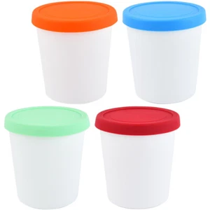 4Pcs Kitchen DIY Restaurant Homemade Freezer Yogurt Bowls DIY Restaurant - Picture 1 of 12