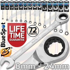 Ratchet Spanners Combination Ratchet Wrenches Spanner 72T Fixed Head 8mm - 24mm - Picture 1 of 45
