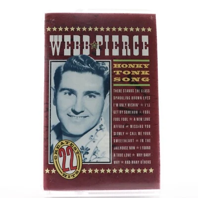 Webb Pierce Honky Tonk Song (RARE Cassette Tape, 1993, Import, Country Stars) - Image 1 of 4