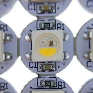 5 x LED WS2812B PCB 10MM RGBW DIRECCIONABLE 5V PCB BLANCA ADDRESABLE - Bild 1 von 1