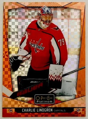 2024-25 O-Pee-Chee Platinum NHL Charlie Lindgren Orange Checkers 18/25 #167 SSP - Image 1 of 2