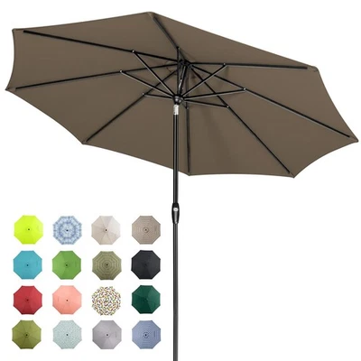 9ft Patio Market Outdoor Table Umbrella with Auto Tilt and Crank,Large Sun Um... - Image 1 of 4