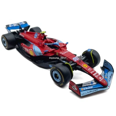 1/43 2024 Ferrari SF-24 Model Car Diecast Vehicle F1 Miami GP Carlos Sainz 55 - Image 1 of 4