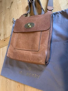 Mulberry Large Antony Messenger Bag In Oak NVT Leather & Dust Bag - Picture 1 of 21