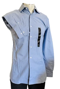 NUEVA Camisa Banana Republic Para Hombres Azul Talla Pequeña Calce Ajustado Manga Larga Logo Nueva con Etiquetas - Imagen 1 de 8