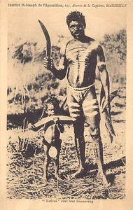 Australia - Aboriginals with boomerangs - Publ. Saint Joseph of the Apparition I - Picture 1 of 2