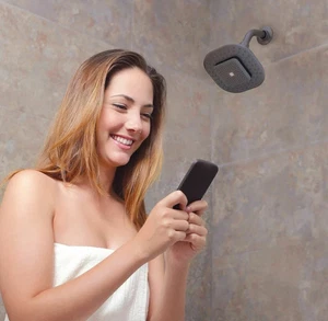 Atomi Bluetooth Lautsprecher Duschkopf, mattschwarz, 3 Watt, 1,8 Gallonen PM, AT1490B  - Bild 1 von 5