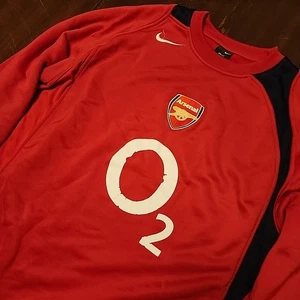 Vintage Nike Arsenal 2004 2005 Training Sweatshirt Fußball Gr. L rot bestickt - Bild 1 von 7