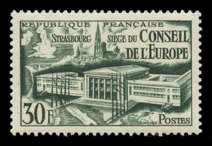 FRANCE Sc# 679, 1952 COUNCIL OF EUROPE, ASSEMBLY HALL - F-VF NH - Picture 1 of 2