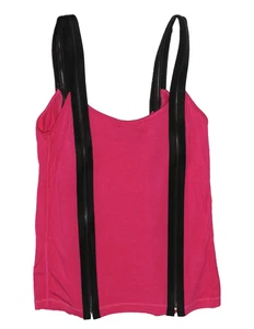 WHO'S WHO Top rosa schwarze Reißverschlüsse Gr. S Top Zustand - Bild 1 von 3