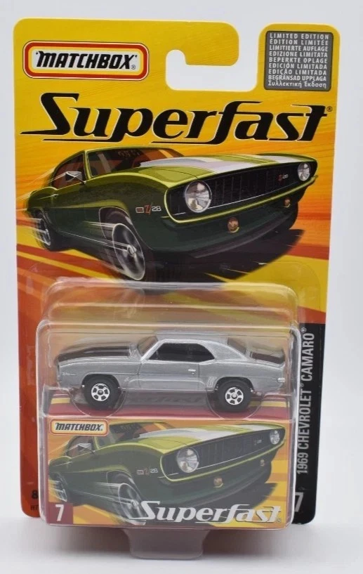 Matchbox New Superfast #7 Chevy Chevrolet Camaro 1969. Blister. Limited 8000 - Immagine 1 di 1