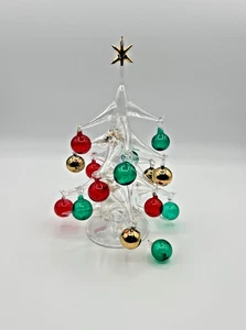 Vintage Home for the Holidays mundgeblasenes Glas Weihnachtsbaum/17 Ornamente 10" klar 1995 - Bild 1 von 13