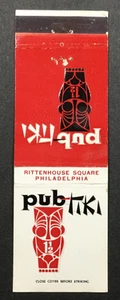 Pub Tiki Rittenhouse Square, Philadelphia - Vintage Matchbook Cover - Picture 1 of 3