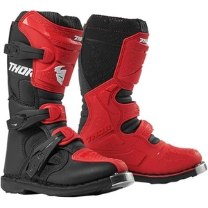 Thor Blitz XP Red/Black Kids Cheap Discount MX Dirt Bike Boots - Picture 1 of 16