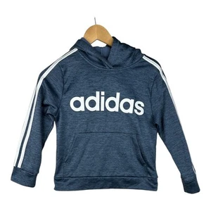 Adidas Boys Hooded Sweater size Small Blue/White - Picture 1 of 7