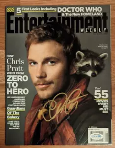 CHRIS PRATT SIGNED ENTERTAINMENT WEEKLY COA 2016 SDCC GUARDIANS OF THE GALAXY 2 - Picture 1 of 4