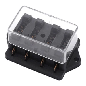 DBG 4-Way Standard Blade Fuse Holder | Surface Mount | Lateral Exit (Side) - Picture 1 of 2