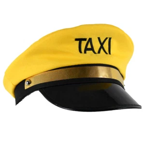 Yellow Taxi Cab Driver Hat Classic Look with Gold Band - Picture 1 of 5