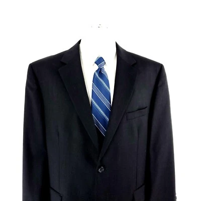 Joseph Feiss Wool 2 Button Suit Jacket 42R Gray Twill Blazer Tagged 46R Has Been - Image 1 of 4