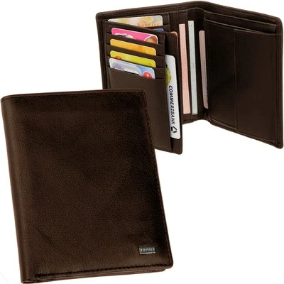 ESPRIT Formato Alto Cartera Braun Monedero Bolso Cartera - Imagen 1 de 4